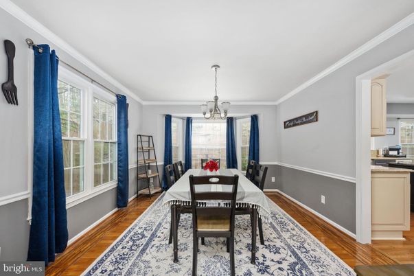 Chandelier, Dining room, Interior, Pendant Lights, Wood Texture Flooring