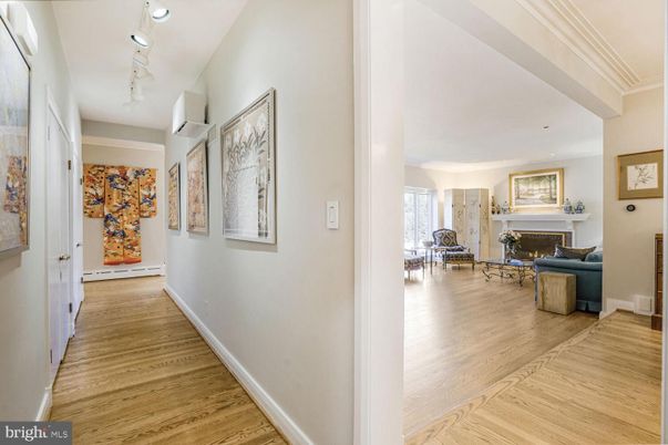 Fireplace, Interior, Recessed Lighting, Wood Texture Flooring
