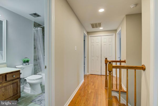 Bathroom, Interior, Recessed Lighting, Wood Texture Flooring