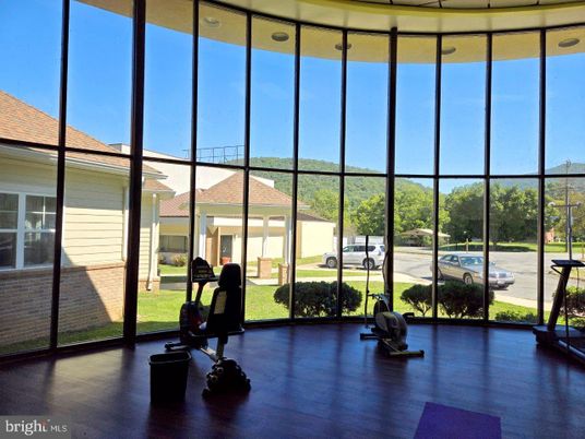 Fitness Equipment, Interior, Sun Room, Wood Texture Flooring