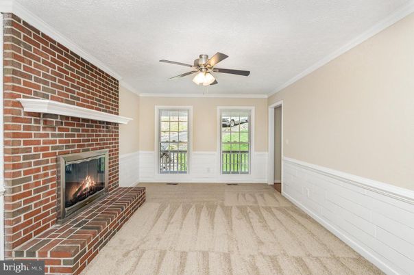 Empty room, Fireplace, Interior, Stone Walls