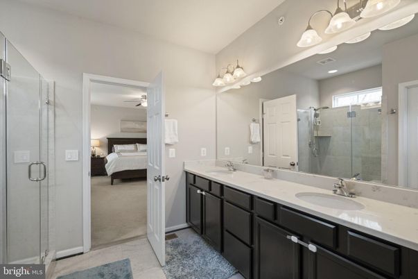 Bathroom, Bedroom, Dual Sink Vanities, Glass Shower, Interior