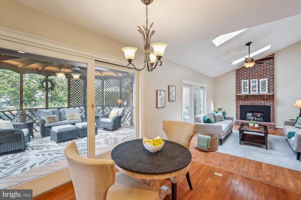 Fireplace, Interior, Living room, Pendant Lights, Stone Walls, Wood Texture Flooring