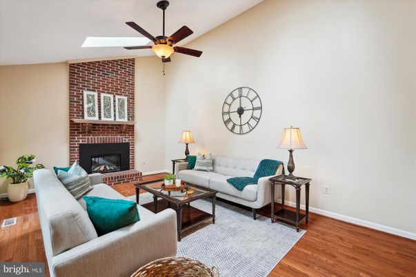 Fireplace, Interior, Living room, Stone Walls, Wood Texture Flooring