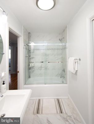 Bathroom, Glass Shower, Interior, Marble, Marble Walls