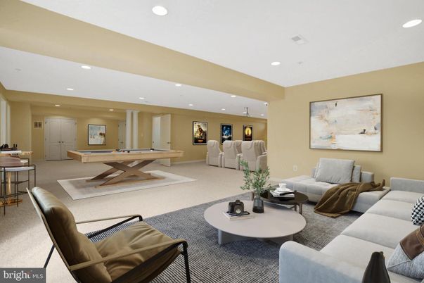 Billiard Table, Game Room, Interior, Living room, Recessed Lighting