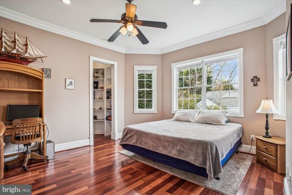 Bedroom, Home Office, Interior, Recessed Lighting, Wood Texture Flooring