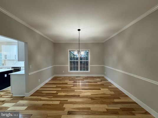 Empty room, Interior, Pendant Lights, Wood Texture Flooring