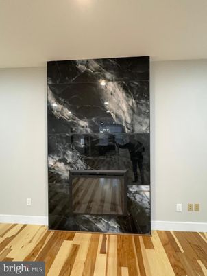 Fireplace, Interior, Marble Walls, Wood Texture Flooring