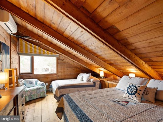 Bedroom, Interior, Wooden Beams, Wooden Ceilings, Wood Texture Flooring, Wooden Walls