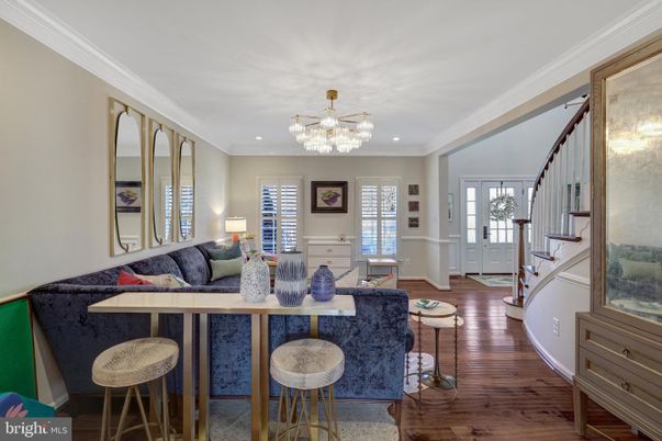 Chandelier, Interior, Living room, Recessed Lighting, Wood Texture Flooring