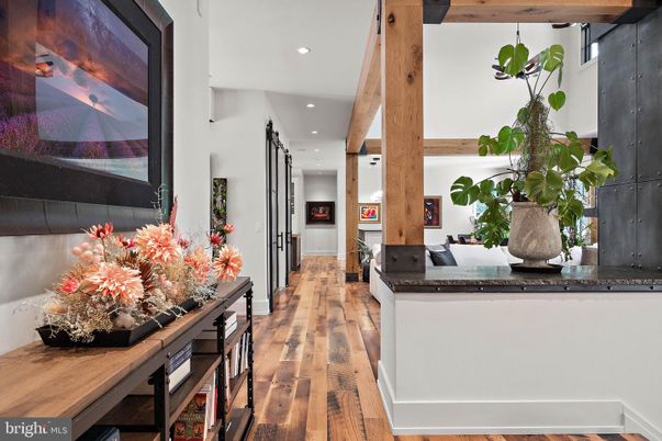 Interior, Recessed Lighting, Wooden Beams, Wood Texture Flooring