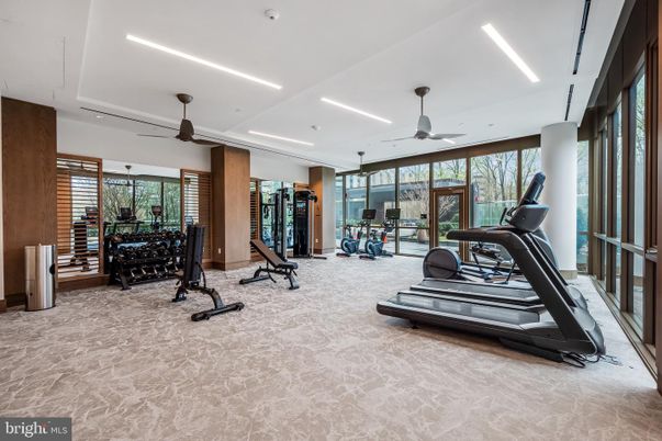Fitness Equipment, Gym, Interior, Recessed Lighting