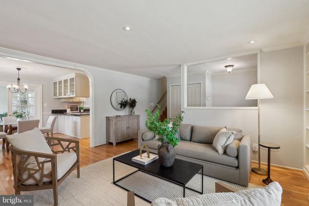 Chandelier, Dining room, Interior, Living room, Recessed Lighting, Wood Texture Flooring
