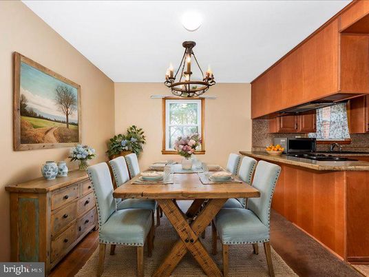 Chandelier, Dining room, Interior, Kitchen, Wood Texture Flooring