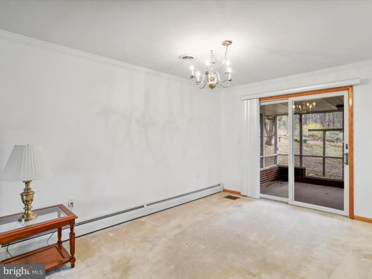 Chandelier, Empty room, Interior