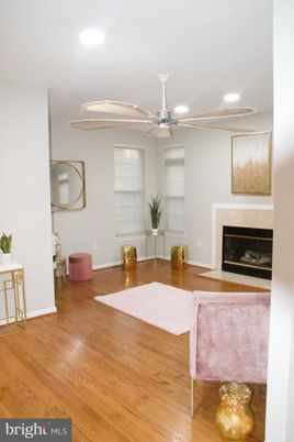 Empty room, Fireplace, Interior, Recessed Lighting, Wood Texture Flooring