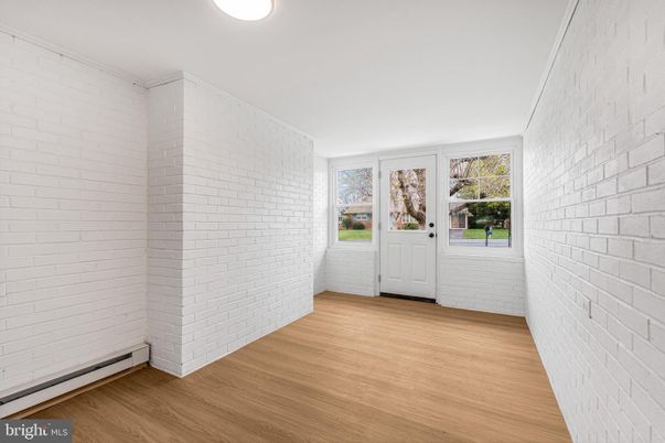 Empty room, Interior, Stone Walls, Wood Texture Flooring