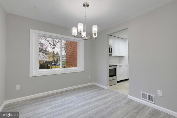 Chandelier, Empty room, Interior, Kitchen, Wood Texture Flooring