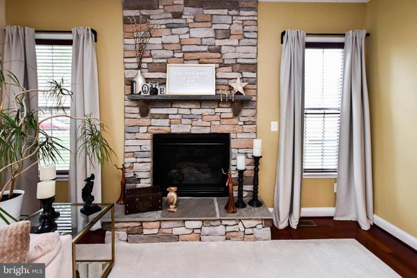 Fireplace, Interior, Stone Walls, Wood Texture Flooring