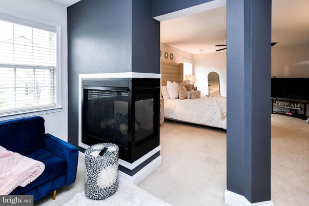 Bedroom, Fireplace, Interior