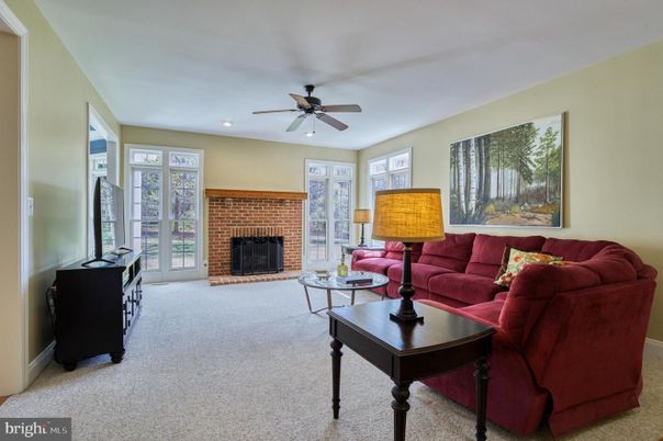Fireplace, Interior, Living room, Recessed Lighting, Stone Walls