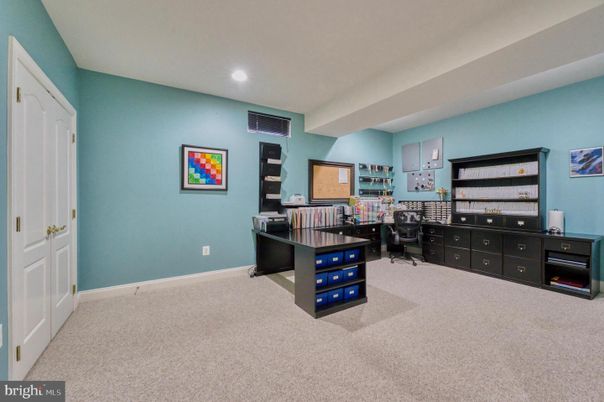Home Office, Interior, Recessed Lighting