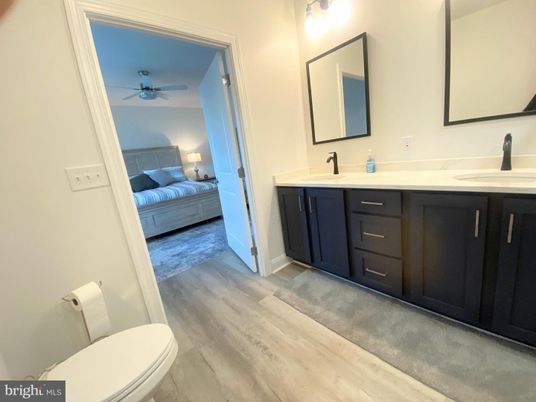 Bathroom, Bedroom, Dual Sink Vanities, Interior, Wood Texture Flooring