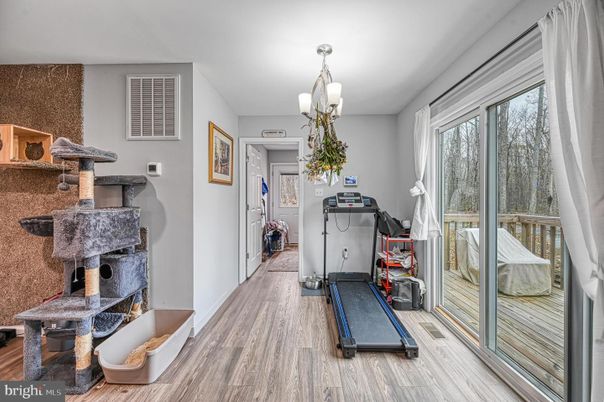 Fitness Equipment, Interior, Wood Texture Flooring