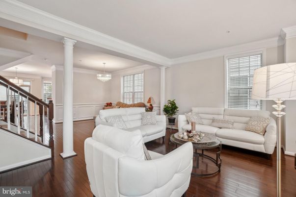 Chandelier, Interior, Living room, Recessed Lighting, Wood Texture Flooring