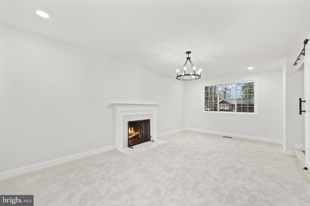 Empty room, Fireplace, Interior, Recessed Lighting