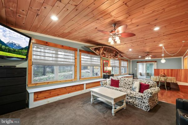 Dining room, Interior, Living room, Recessed Lighting, Wooden Ceilings
