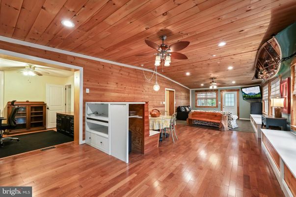 Interior, Living room, Recessed Lighting, Wooden Ceilings, Wood Texture Flooring, Wooden Walls