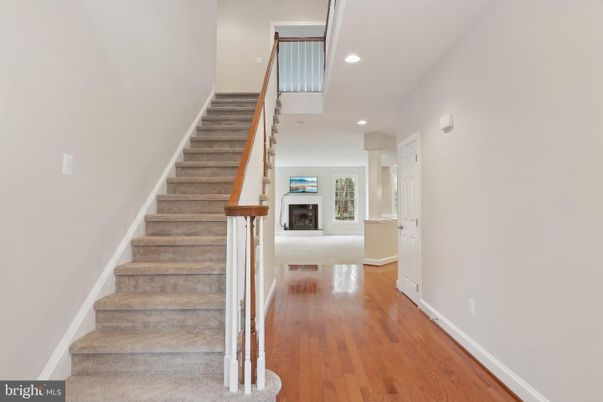 Fireplace, Interior, Recessed Lighting, Wood Texture Flooring