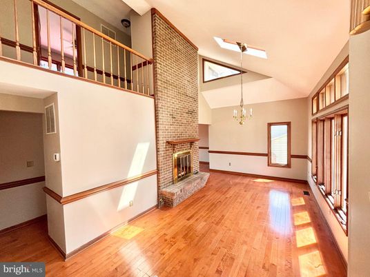 Chandelier, Fireplace, Interior, Wood Texture Flooring