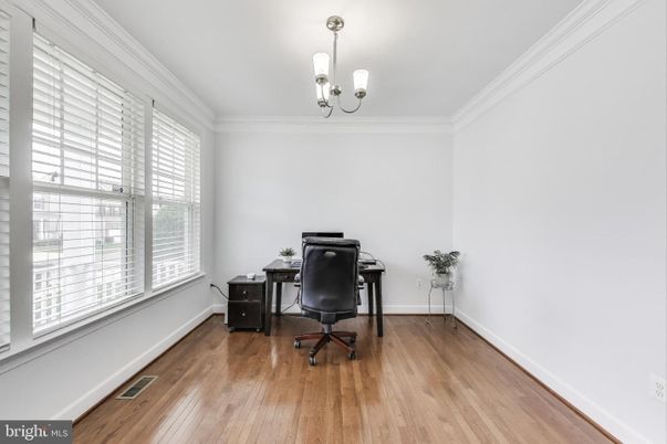 Chandelier, Home Office, Interior, Wood Texture Flooring