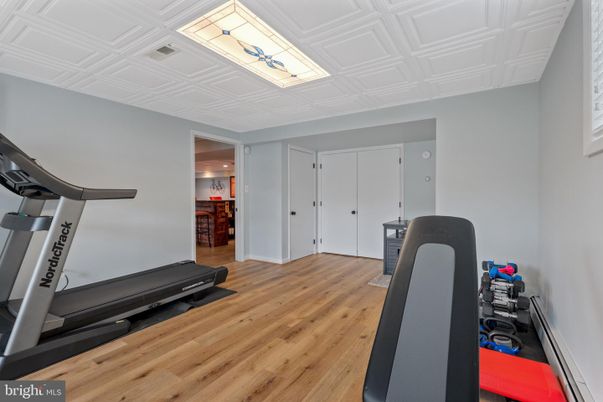 Fitness Equipment, Interior, Wood Texture Flooring