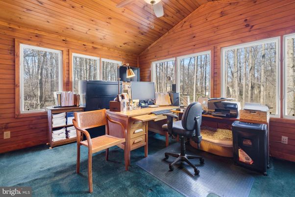 Home Office, Interior, Wooden Ceilings, Wooden Walls