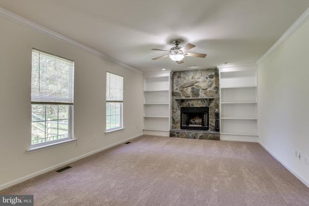 Empty room, Fireplace, Interior, Recessed Lighting
