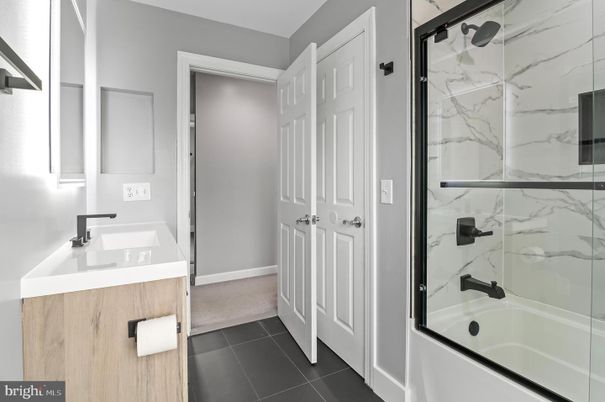 Bathroom, Glass Shower, Interior, Marble Walls