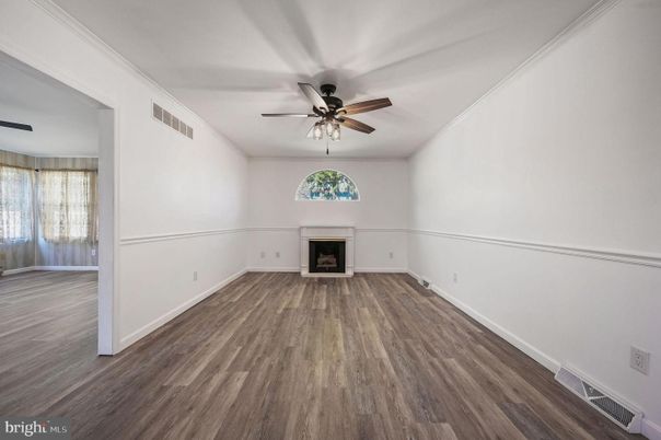 Empty room, Fireplace, Interior, Wood Texture Flooring