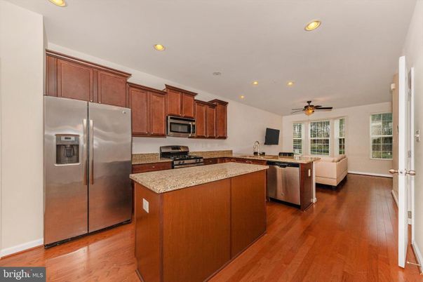 Interior, Kitchen, Living room, Recessed Lighting, Stainless Steel Appliances, Wood Texture Flooring