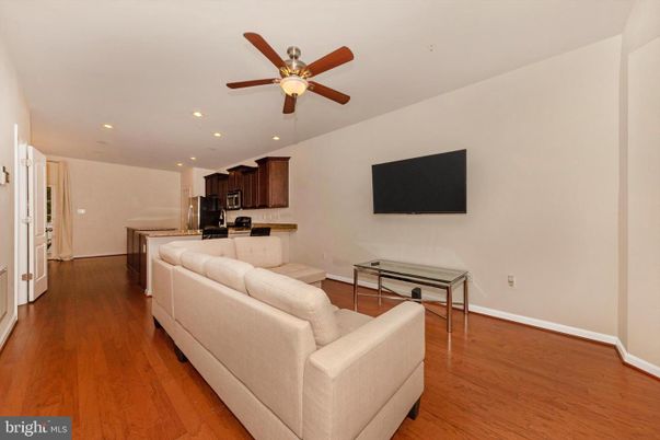 Interior, Kitchen, Living room, Recessed Lighting, Wood Texture Flooring