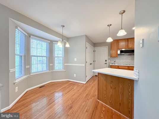 Interior, Kitchen, Pendant Lights, Wood Texture Flooring