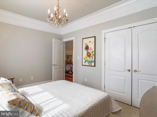 Bedroom, Chandelier, Interior