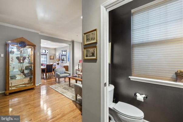 Bathroom, Dining room, Interior, Recessed Lighting, Wood Texture Flooring