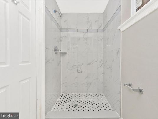 Bathroom, Glass Shower, Interior, Marble Walls