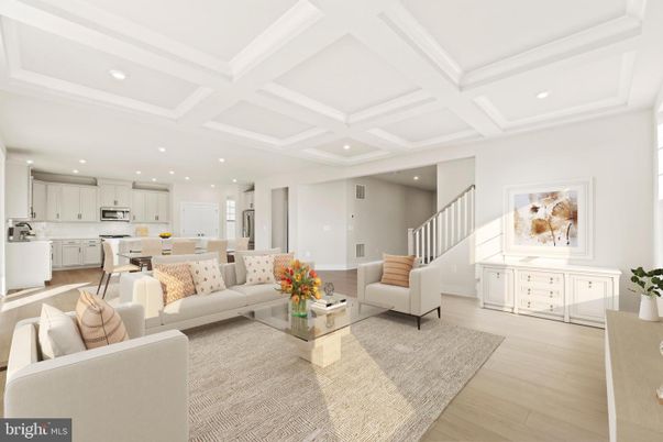 Interior, Kitchen, Living room, Recessed Lighting, Stainless Steel Appliances, Wood Texture Flooring
