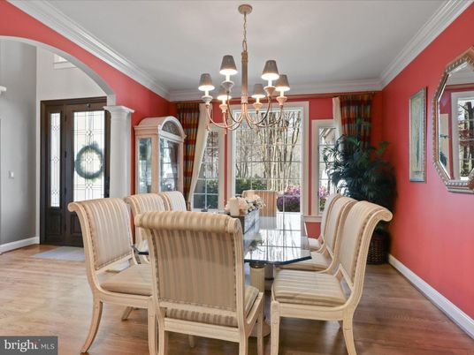 Chandelier, Dining room, Interior, Wood Texture Flooring