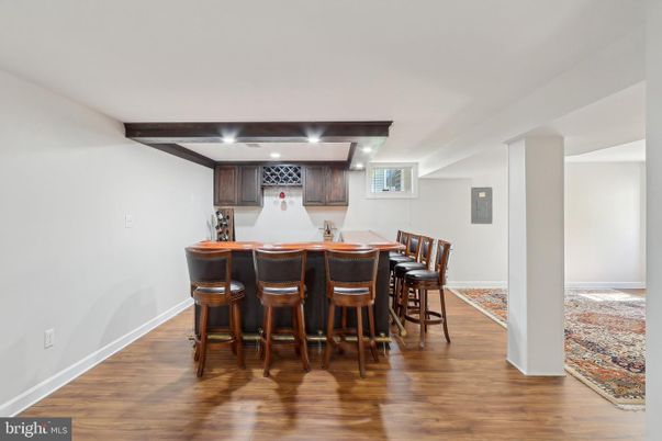 Interior, Kitchen, Recessed Lighting, Wooden Beams, Wood Texture Flooring